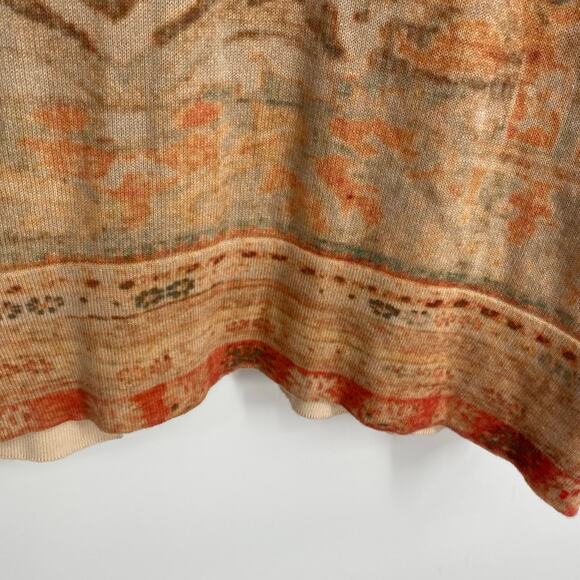 Soft Surroundings Label Noir Oushak Wool Blend Cardigan Tapestry Print Luxury - Picture 7 of 10